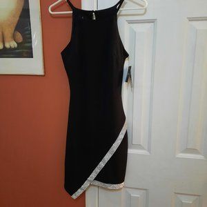 Little black dress XS with sparkly silver bottom accent